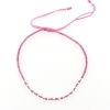 Billede af By Pind Colorful knyttet armbånd pink med sølv kugler