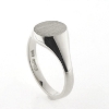 Billede af Ring, Signetring oval plade 11*9,5 mm. 14 kt. hvg.