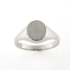 Billede af Ring, Signetring oval plade 11*9,5 mm. 14 kt. hvg.