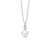Billede af Mads Z "Crown Pearl" vedhæng 14 kt. hvidguld m. 0,04 ct. diamant + kulturperle (ekskl. kæde)