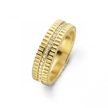 Billede af Spirit Icons Imitation ring forgyldt sølv m. cz (str. 52)