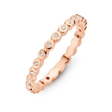 Billede af Spirit Icons Light ring rosaforgyldt sølv cz str. 56
