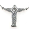 Billede af Kors med diamanter og brillanter, 14 kt. hvg.