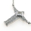 Billede af Kors med diamanter og brillanter, 14 kt. hvg.