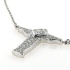 Billede af Kors med diamanter og brillanter, 14 kt. hvg.