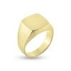 Billede af Herrering massiv lukket bund, plade 14*15 mm. i guld