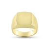 Billede af Herrering massiv lukket bund, plade 14*15 mm. i guld