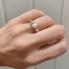 Billede af Ring i guld m. ferskvandsperle 6-6½ m/m.