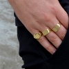 Billede af Ring rund plade signet 14 kt. massiv