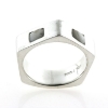 Billede af Ring, herrering med 2 tænder 925s