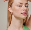 Billede af ENAMEL Copenhagen Althea Pearl øreringe forgyldt sølv