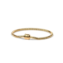 Billede af Bering armbånd stål Arctic Symphony forgyldt  slange 17 cm