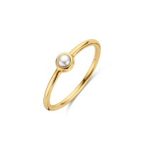 Billede af Spirit Icons Pearl ring forgyldt sølv m. fvp (str. 54)