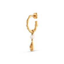 Billede af Jane Kønig Drippy Hoop with Pearl Drop forgyldt sølv  (1stk) højre