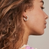 Billede af *ENAMEL Copenhagen Pearlie Chunky hoops forgyldt sølv m. fvp