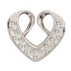 Billede af BNH hjerte vedhæng 15x14 mm 14kt hvg 19stk brill 0,19ct pi