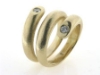 Billede af Ring 14 kt. med 2 brill. a 0,16 tw/vvs., vægt 19,8 gr.
