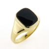 Billede af Herrering m. lukket bund, antik sl. onyx 14*12 mm Priser fra