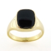 Billede af Herrering m. lukket bund, antik sl. onyx 14*12 mm Priser fra
