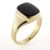 Billede af Herrering m. lukket bund, antik sl. onyx 14*12 mm Priser fra