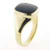 Billede af Herrering m. lukket bund, antik sl. onyx 14*12 mm Priser fra