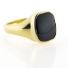 Billede af Herrering m. lukket bund, antik sl. onyx 14*12 mm Priser fra
