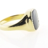 Billede af Herrering m. lukket bund, antik sl. onyx 14*12 mm Priser fra
