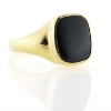 Billede af Herrering m. lukket bund, antik sl. onyx 14*12 mm Priser fra