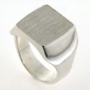 Billede af Herrering massiv 925s. lukket bund, plade 16*15 mm.