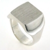 Billede af Herrering massiv 925s. lukket bund, plade 16*15 mm.