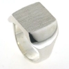 Billede af Herrering massiv 925s. lukket bund, plade 16*15 mm.