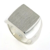 Billede af Herrering massiv 925s. lukket bund, plade 16*15 mm.