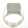 Billede af Herrering massiv 925s. lukket bund, plade 16*15 mm.