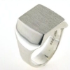 Billede af Herrering massiv 925s. lukket bund, plade 16*15 mm.