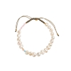 Billede af STINE A armbånd Perlie Creme Blue and Pink forgyldt sølv (17-23 cm)