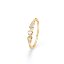 Billede af Mads Z "Fina" ring 8 kt. guld m. cz (str. 52)