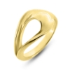 Billede af Ring "Open Split" 925s forgyldt sølv