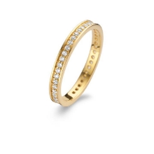 Billede af Spirit Icons ring Chick sølv forgyldt blank cz str 50