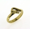 Billede af Ring (gl. vielsesring) påloddet pynt, brill. 0,04 w/vs. 14 kt.