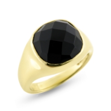 Billede af Ring sort spinel sten 11*11mm. 14 kt. 