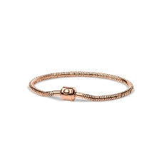Billede af Bering armbånd stål Arctic Symphony rosaforgyldt  slange 21cm