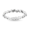 Billede af Ring hjerter, hele vejen rundt ,br, 3,4 mm. hamret overflade 925s