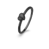 Billede af *Spirit Icons ring Spring heart sølv sort rhod str 54