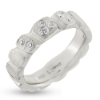 Billede af Ring med felter, 7  brill. 3*0,01 + 3*0,02 + 1*0,03 w/vs. 14 kt. hvg. (gigtring)