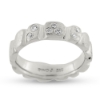 Billede af Ring med felter, 7  brill. 3*0,01 + 3*0,02 + 1*0,03 w/vs. 14 kt. hvg. (gigtring)