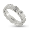 Billede af Ring med felter, 7  brill. 3*0,01 + 3*0,02 + 1*0,03 w/vs. 14 kt. hvg. (gigtring)
