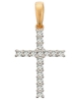 Billede af BNH kors vedhæng 12x16 mm 14kt 16 stk brill 0,21ct pi