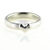 Billede af Ringe sølv, herrering 7,2 mm., damering 3,9 mm. med brill. 0,01 w/vs.