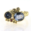 Billede af Ring fattet med 10 syn. stene 14 kt.