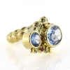 Billede af Ring fattet med 10 syn. stene 14 kt.